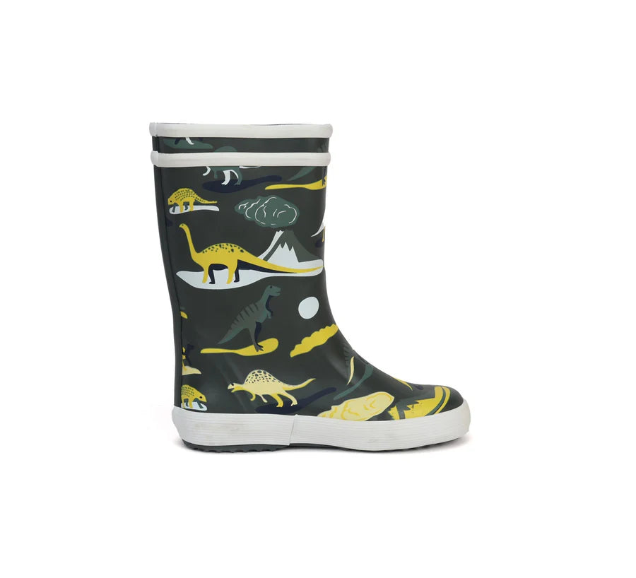 Boys Aigle Dinosaur Rainboots