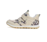 Girls Leather Leopard Trainers