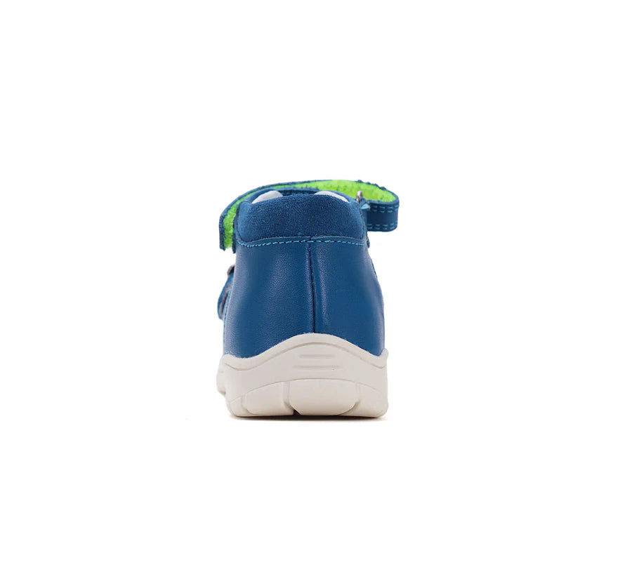 Boys Blue Leather Supinated Sandals