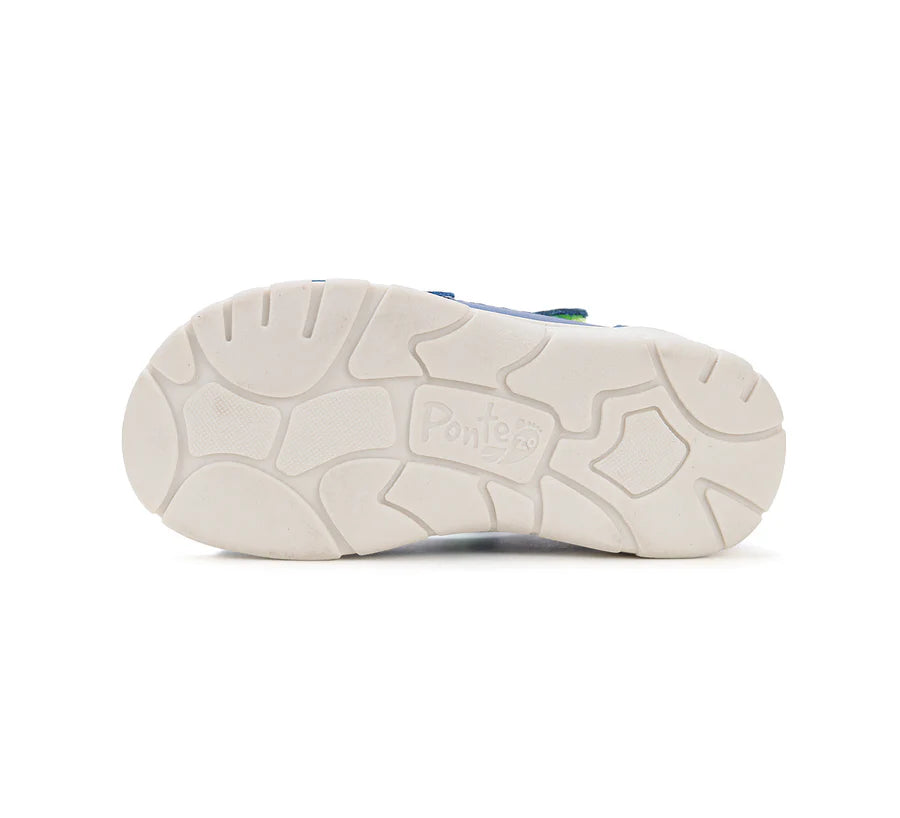 Boys Blue Leather Supinated Sandals