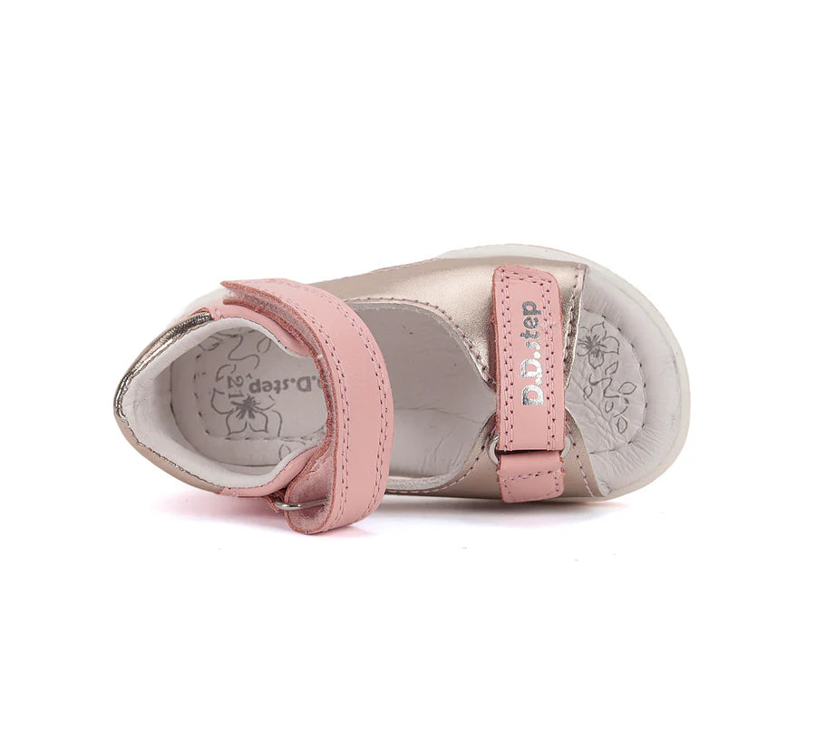 Girls Pink Leather Anti Slippery Sandals