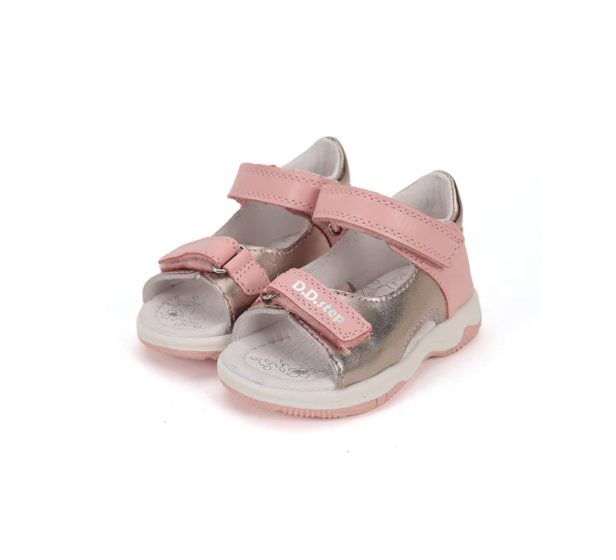 Girls Pink Leather Anti Slippery Sandals