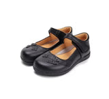Girls Black Leather School Shoes