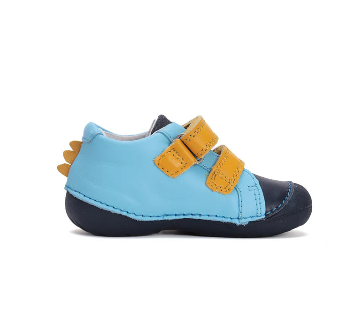 Boys Blue Crocodile Leather Shoes