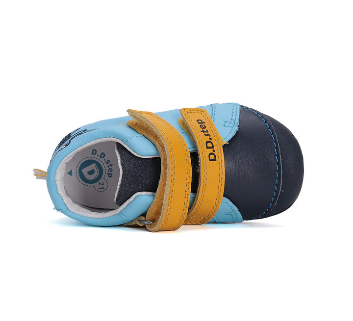 Boys Blue Crocodile Leather Shoes