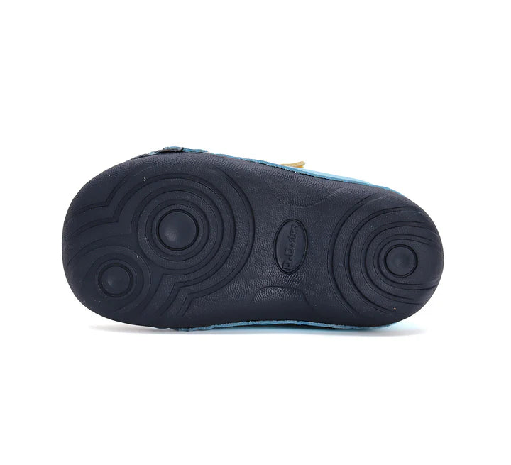 Boys Blue Crocodile Leather Shoes