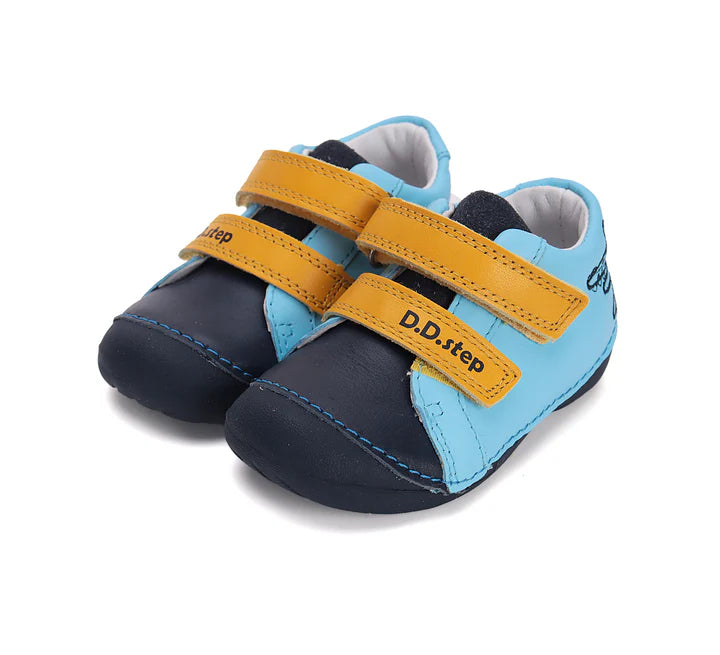 Boys Blue Crocodile Leather Shoes